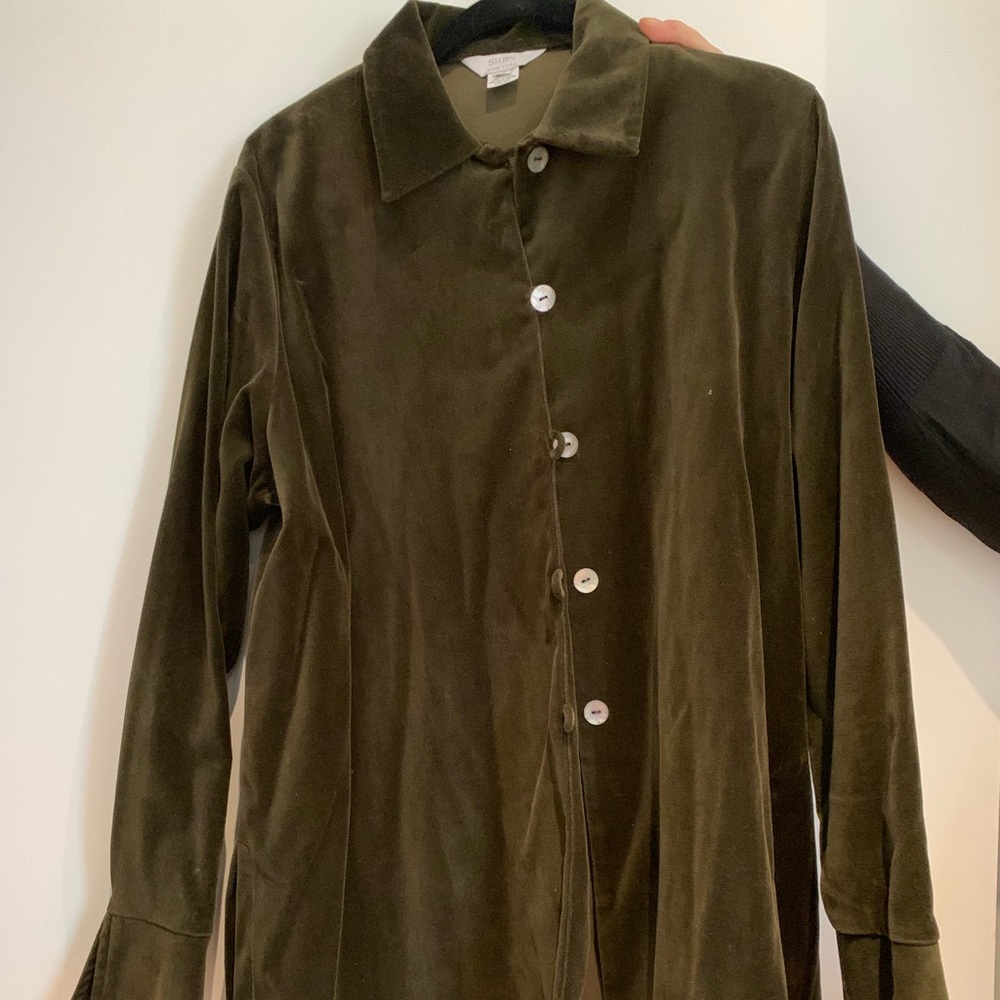 Shen green velvet jacket